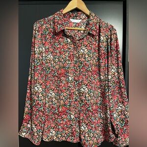 LC Lauren Conrad Multicolor Floral Shirt
